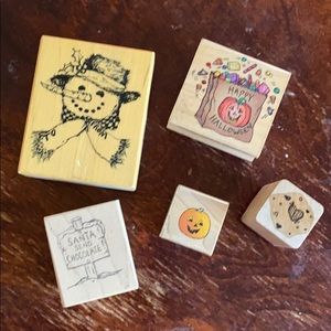 5-pieces miscellaneous holiday stamps
